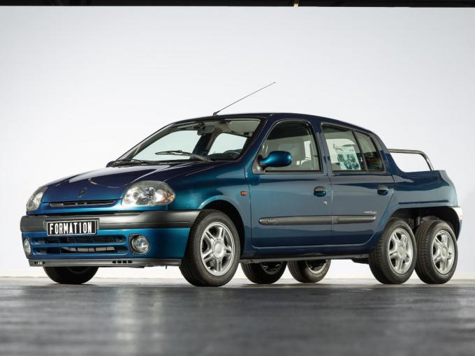Renault Clio II pick-up 6 roues de 2001